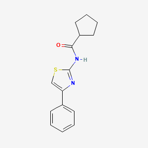 N-(4-phenyl-1,3-thiazol-2-yl)cyclopentanecarboxamide