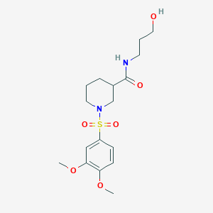 1-(3,4-Dimethoxybenzenesulfonyl)-N-(3-hydroxypropyl)piperidine-3-carboxamide