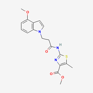 methyl 2-{[3-(4-methoxy-1H-indol-1-yl)propanoyl]amino}-5-methyl-1,3-thiazole-4-carboxylate