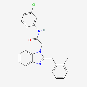 molecular formula C23H20ClN3O B11124769 N-(3-chlorophenyl)-2-[2-(2-methylbenzyl)-1H-benzimidazol-1-yl]acetamide 