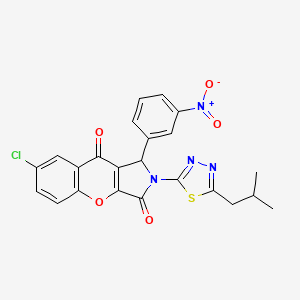 7-Chloro-2-[5-(2-methylpropyl)-1,3,4-thiadiazol-2-yl]-1-(3-nitrophenyl)-1,2-dihydrochromeno[2,3-c]pyrrole-3,9-dione