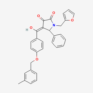 1-(furan-2-ylmethyl)-3-hydroxy-4-({4-[(3-methylbenzyl)oxy]phenyl}carbonyl)-5-phenyl-1,5-dihydro-2H-pyrrol-2-one