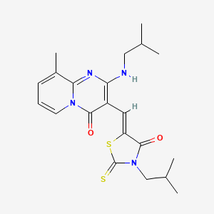 3-isobutyl-5-{(Z)-1-[2-(isobutylamino)-9-methyl-4-oxo-4H-pyrido[1,2-a]pyrimidin-3-yl]methylidene}-2-thioxo-1,3-thiazolan-4-one