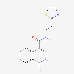 1-oxo-N-[2-(1,3-thiazol-2-yl)ethyl]-1,2-dihydroisoquinoline-4-carboxamide