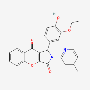 1-(3-Ethoxy-4-hydroxyphenyl)-2-(4-methylpyridin-2-yl)-1,2-dihydrochromeno[2,3-c]pyrrole-3,9-dione