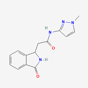 N-(1-methyl-1H-pyrazol-3-yl)-2-(3-oxo-2,3-dihydro-1H-isoindol-1-yl)acetamide