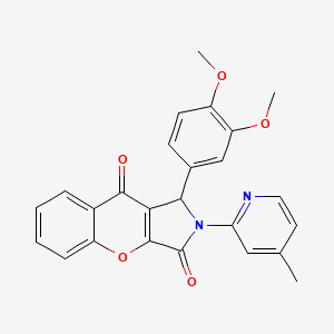 molecular formula C25H20N2O5 B11124858 1-(3,4-Dimethoxyphenyl)-2-(4-methylpyridin-2-yl)-1,2-dihydrochromeno[2,3-c]pyrrole-3,9-dione 