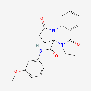 4-ethyl-N-(3-methoxyphenyl)-1,5-dioxo-2,3,4,5-tetrahydropyrrolo[1,2-a]quinazoline-3a(1H)-carboxamide