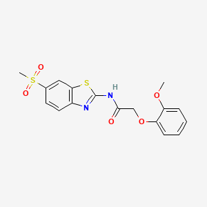 N-(6-methanesulfonyl-1,3-benzothiazol-2-yl)-2-(2-methoxyphenoxy)acetamide