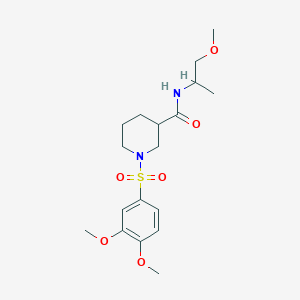 1-(3,4-Dimethoxybenzenesulfonyl)-N-(1-methoxypropan-2-YL)piperidine-3-carboxamide