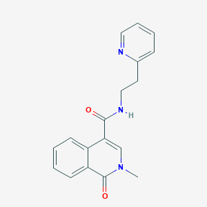 molecular formula C18H17N3O2 B11124904 2-methyl-1-oxo-N-[2-(2-pyridyl)ethyl]-1,2-dihydro-4-isoquinolinecarboxamide 