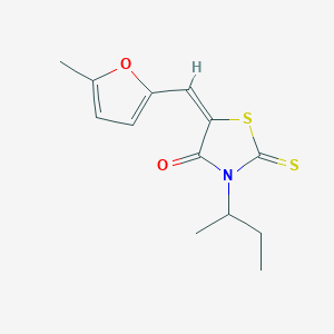 (5E)-3-(butan-2-yl)-5-[(5-methylfuran-2-yl)methylidene]-2-thioxo-1,3-thiazolidin-4-one