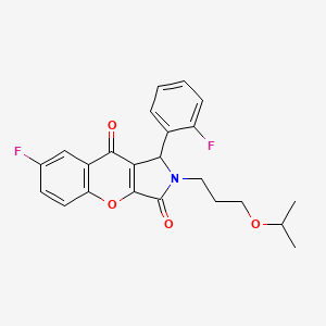 7-Fluoro-1-(2-fluorophenyl)-2-[3-(propan-2-yloxy)propyl]-1,2-dihydrochromeno[2,3-c]pyrrole-3,9-dione