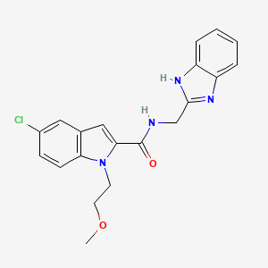 N-(1H-1,3-benzimidazol-2-ylmethyl)-5-chloro-1-(2-methoxyethyl)-1H-indole-2-carboxamide