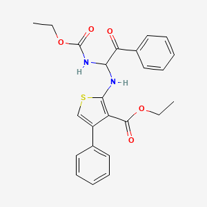 Ethyl 2-({1-[(ethoxycarbonyl)amino]-2-oxo-2-phenylethyl}amino)-4-phenylthiophene-3-carboxylate