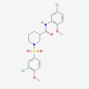 N-(5-chloro-2-methoxyphenyl)-1-[(3-chloro-4-methoxyphenyl)sulfonyl]piperidine-3-carboxamide