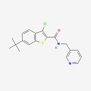 6-tert-butyl-3-chloro-N-(pyridin-3-ylmethyl)-1-benzothiophene-2-carboxamide