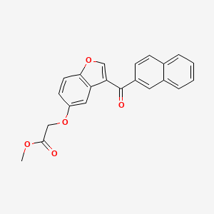 molecular formula C22H16O5 B11124995 Methyl {[3-(naphthalen-2-ylcarbonyl)-1-benzofuran-5-yl]oxy}acetate 