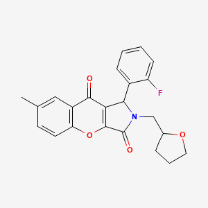 1-(2-Fluorophenyl)-7-methyl-2-(tetrahydrofuran-2-ylmethyl)-1,2-dihydrochromeno[2,3-c]pyrrole-3,9-dione