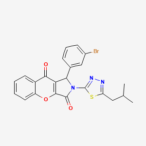 1-(3-Bromophenyl)-2-[5-(2-methylpropyl)-1,3,4-thiadiazol-2-yl]-1,2-dihydrochromeno[2,3-c]pyrrole-3,9-dione