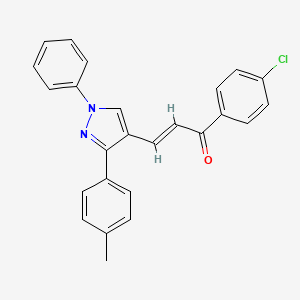 (E)-1-(4-chlorophenyl)-3-[3-(4-methylphenyl)-1-phenyl-1H-pyrazol-4-yl]-2-propen-1-one