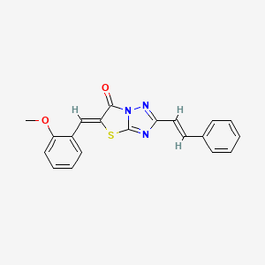 (5Z)-5-(2-methoxybenzylidene)-2-[(E)-2-phenylethenyl][1,3]thiazolo[3,2-b][1,2,4]triazol-6(5H)-one