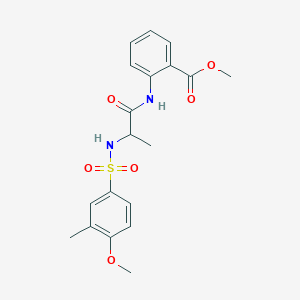 methyl 2-({N-[(4-methoxy-3-methylphenyl)sulfonyl]alanyl}amino)benzoate