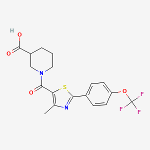 1-({4-Methyl-2-[4-(trifluoromethoxy)phenyl]-1,3-thiazol-5-yl}carbonyl)-3-piperidinecarboxylic acid