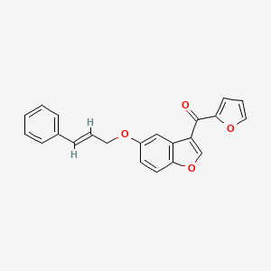 molecular formula C22H16O4 B11125092 furan-2-yl(5-{[(2E)-3-phenylprop-2-en-1-yl]oxy}-1-benzofuran-3-yl)methanone 