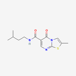 molecular formula C13H17N3O2S B11125109 N-isopentyl-2-methyl-5-oxo-5H-[1,3]thiazolo[3,2-a]pyrimidine-6-carboxamide 