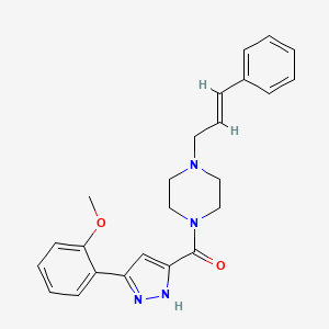 [5-(2-methoxyphenyl)-1H-pyrazol-3-yl]{4-[(2E)-3-phenylprop-2-en-1-yl]piperazin-1-yl}methanone