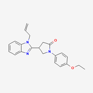 molecular formula C22H23N3O2 B11125148 1-(4-ethoxyphenyl)-4-[1-(prop-2-en-1-yl)-1H-benzimidazol-2-yl]pyrrolidin-2-one 