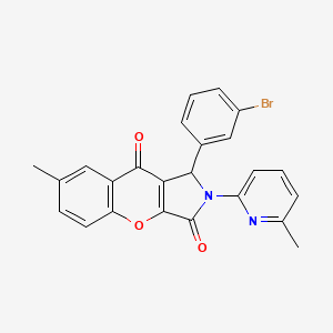 1-(3-Bromophenyl)-7-methyl-2-(6-methylpyridin-2-yl)-1,2-dihydrochromeno[2,3-c]pyrrole-3,9-dione