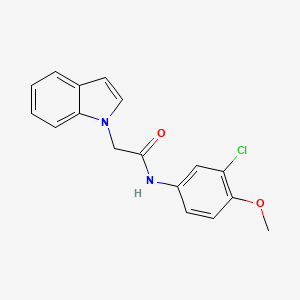 N-(3-chloro-4-methoxyphenyl)-2-(1H-indol-1-yl)acetamide