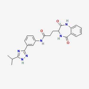 3-(2,5-dioxo-2,3,4,5-tetrahydro-1H-1,4-benzodiazepin-3-yl)-N-{3-[3-(propan-2-yl)-1H-1,2,4-triazol-5-yl]phenyl}propanamide