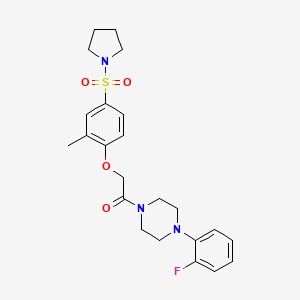 1-[4-(2-Fluorophenyl)piperazin-1-yl]-2-[2-methyl-4-(pyrrolidin-1-ylsulfonyl)phenoxy]ethanone