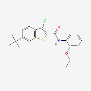 molecular formula C21H22ClNO2S B11125194 6-tert-butyl-3-chloro-N-(2-ethoxyphenyl)-1-benzothiophene-2-carboxamide 