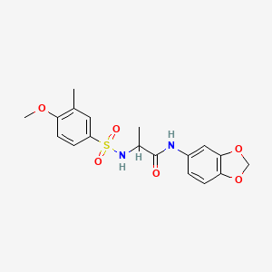 N-1,3-benzodioxol-5-yl-N~2~-[(4-methoxy-3-methylphenyl)sulfonyl]alaninamide