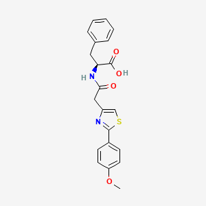 molecular formula C21H20N2O4S B11125207 N-{[2-(4-methoxyphenyl)-1,3-thiazol-4-yl]acetyl}-L-phenylalanine 