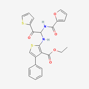 Ethyl 2-({1-[(furan-2-ylcarbonyl)amino]-2-oxo-2-(thiophen-2-yl)ethyl}amino)-4-phenylthiophene-3-carboxylate