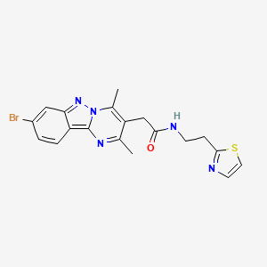 2-(8-bromo-2,4-dimethylpyrimido[1,2-b]indazol-3-yl)-N-[2-(1,3-thiazol-2-yl)ethyl]acetamide