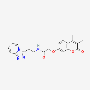 2-[(3,4-dimethyl-2-oxo-2H-chromen-7-yl)oxy]-N-(2-[1,2,4]triazolo[4,3-a]pyridin-3-ylethyl)acetamide