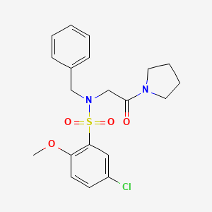 N-benzyl-5-chloro-2-methoxy-N-[2-oxo-2-(pyrrolidin-1-yl)ethyl]benzenesulfonamide