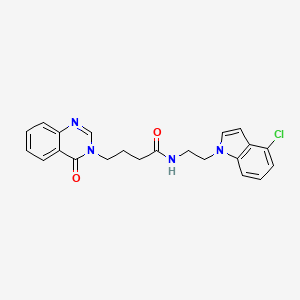 N-[2-(4-chloro-1H-indol-1-yl)ethyl]-4-(4-oxoquinazolin-3(4H)-yl)butanamide