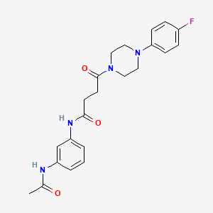 N-[3-(acetylamino)phenyl]-4-[4-(4-fluorophenyl)piperazino]-4-oxobutanamide