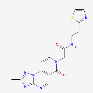 2-(2-methyl-6-oxopyrido[3,4-e][1,2,4]triazolo[1,5-a]pyrimidin-7(6H)-yl)-N-[2-(1,3-thiazol-2-yl)ethyl]acetamide