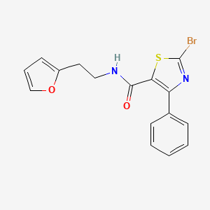 2-bromo-N-[2-(2-furyl)ethyl]-4-phenyl-1,3-thiazole-5-carboxamide