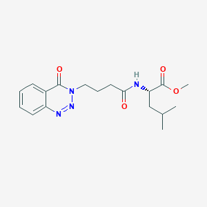 molecular formula C18H24N4O4 B11125247 methyl N-[4-(4-oxo-1,2,3-benzotriazin-3(4H)-yl)butanoyl]-L-leucinate 