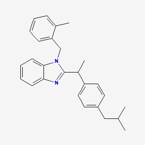 1-(2-methylbenzyl)-2-{1-[4-(2-methylpropyl)phenyl]ethyl}-1H-benzimidazole