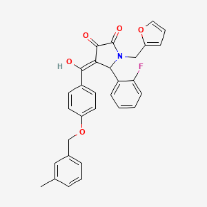 5-(2-fluorophenyl)-1-(furan-2-ylmethyl)-3-hydroxy-4-({4-[(3-methylbenzyl)oxy]phenyl}carbonyl)-1,5-dihydro-2H-pyrrol-2-one